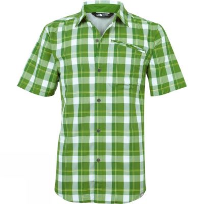 Camisa The North Face Rincon Manga Corta Woven Hombre - Verde - Chile QZR426105